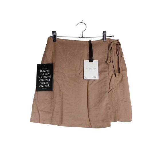New Tuckernuck Pomander Place Women's S Brown Wrap Skirt with Side Tie 1867-22 - Picture 1 of 10